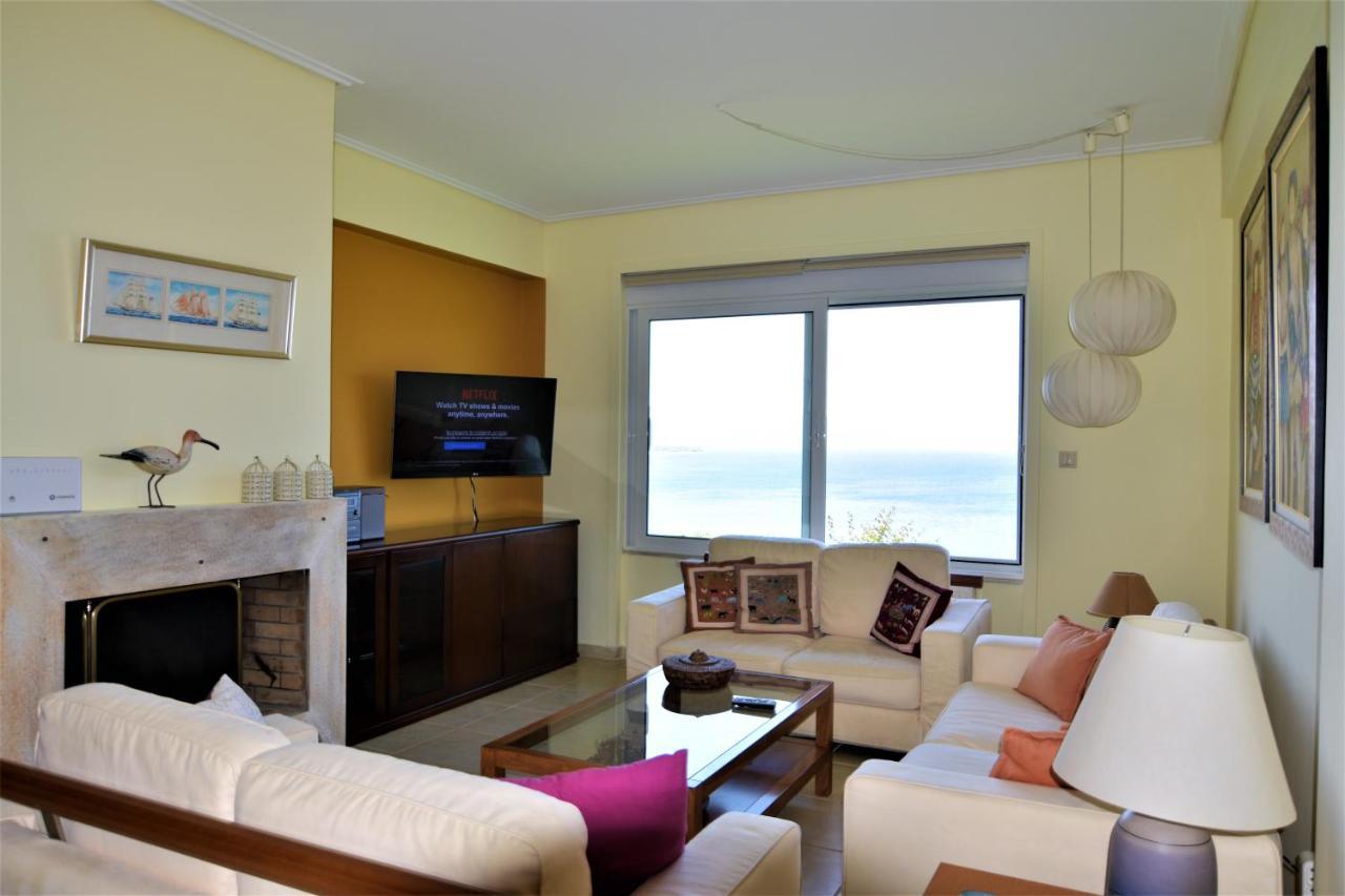 Blue Bay View - Beach House Vathirrevma Ngoại thất bức ảnh